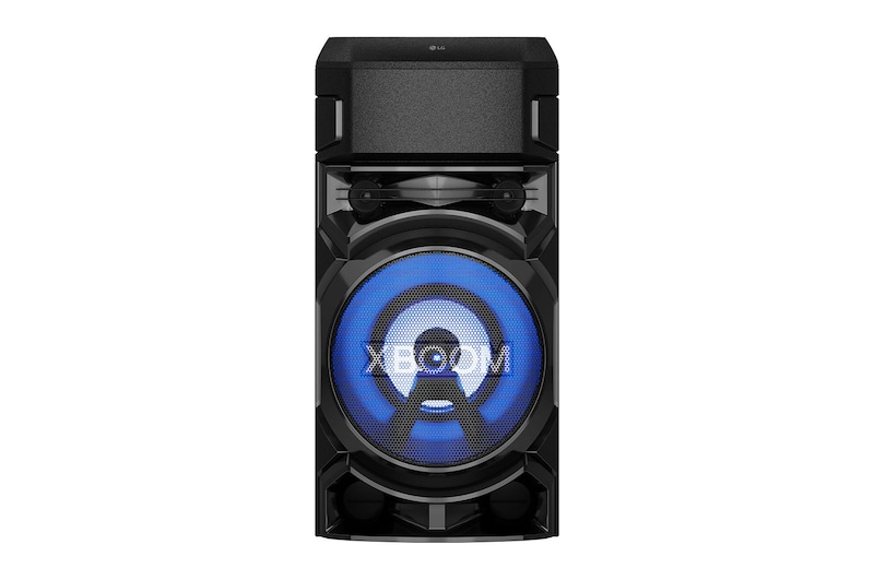 LG XBOOM Party Speaker: Powerful 8" Woofer, Dynamic Multi-Color Lighting, DJ & Karaoke Features, RN5