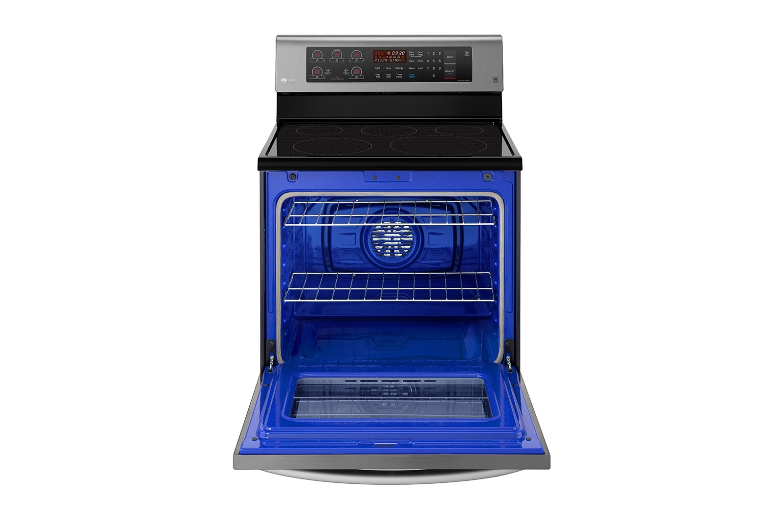 LG 8300W Electric Oven, EasyClean for easy cleaning and hygienic heat distribution, 6.3 cubic feet (178 liters), blue interior, safe touch, cooking and heating, ®baking + grill with thermal distribution, LRE3193BD