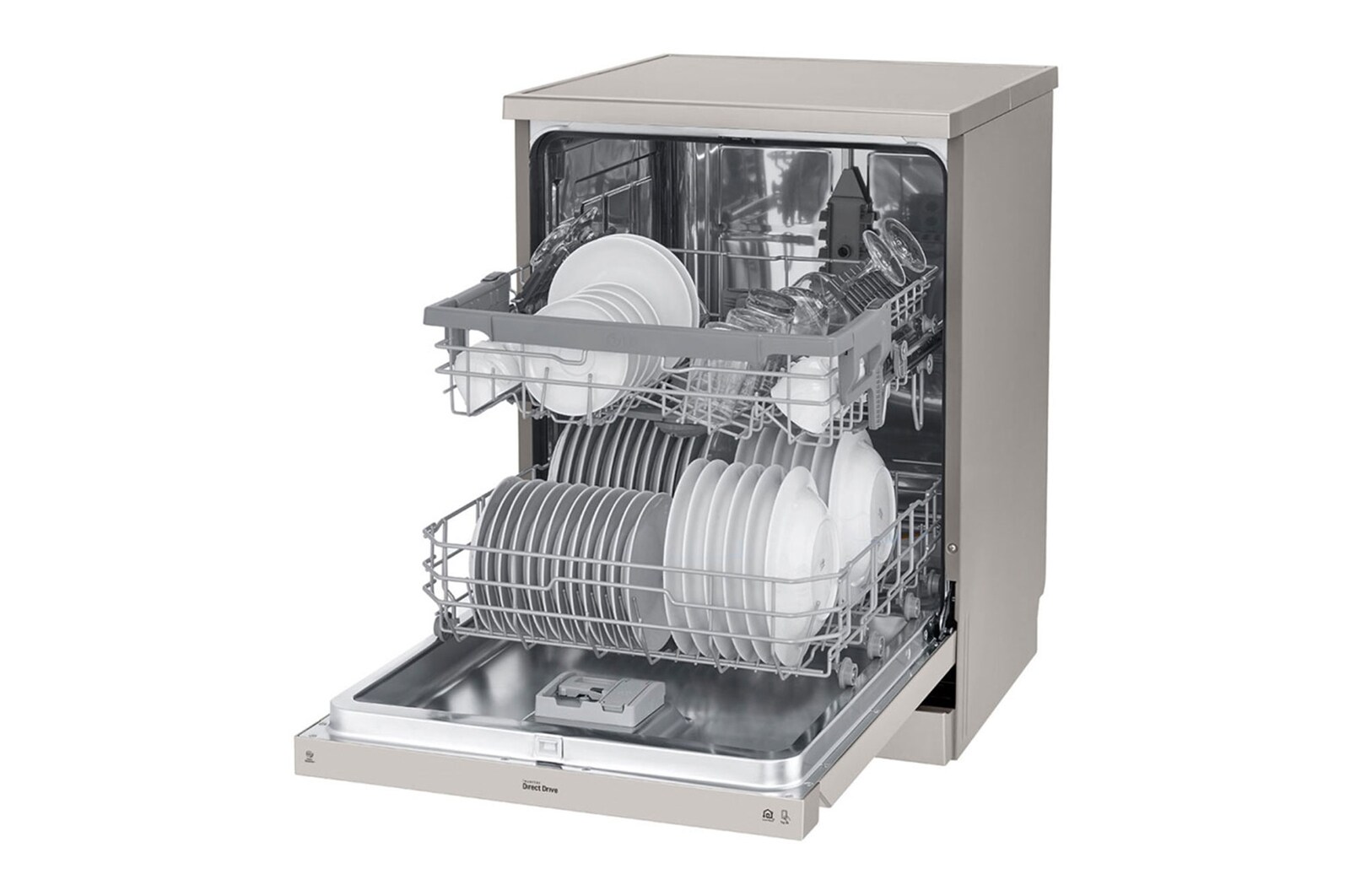 Left side open view with load