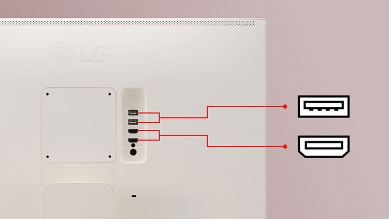 Our smart monitor offers two USB and two HDMI ports.