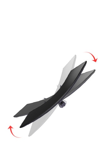 The monitor is ±15˚rotatable.