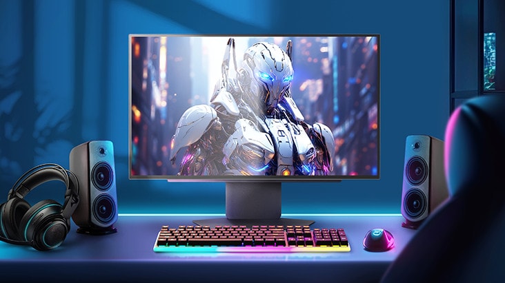 A video demonstrating the glare-free screen of the LG UltraGear OLED gaming monitor, even under bright lighting conditions. A video demonstrating the glare-free screen of the LG UltraGear OLED gaming monitor, even under bright lighting conditions.