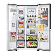 LG 21.7 Cu.Ft, Side By Side Refrigerator, Platinum Silver Color, InstaView, Hygiene Fresh+, Inverter Linear Compressor, LS25HVLVLV