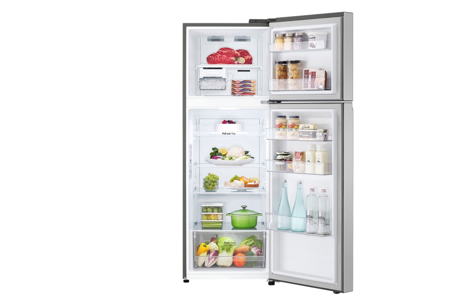 LG 11.8 Cu.Ft | Top Freezer | Smart Diagnosis | Inverter Compressor, LT13CBBSIV