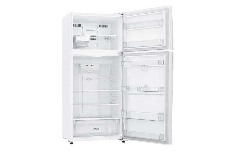 LG 16.9 Cu.Ft, , Top Freezer Refrigerator, White color, Multi Air Flow,Energy Saving Inverter Linear Compressor, LT18CBBWLN