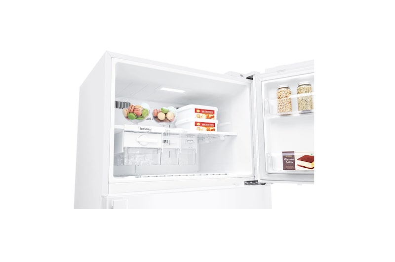 LG 16.9 Cu.Ft, , Top Freezer Refrigerator, White color, Multi Air Flow,Energy Saving Inverter Linear Compressor, LT18CBBWLN