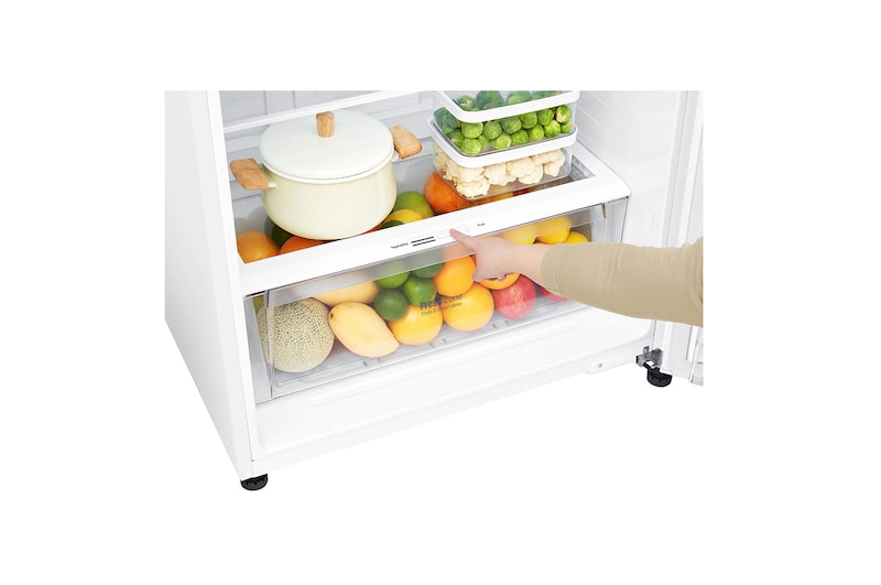 LG 16.9 Cu.Ft, , Top Freezer Refrigerator, White color, Multi Air Flow,Energy Saving Inverter Linear Compressor, LT18CBBWLN