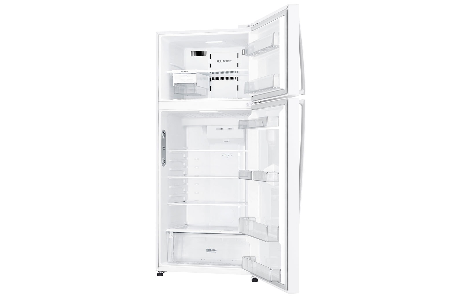 LG 16.9 Cu.Ft, , Top Freezer Refrigerator, White color, Multi Air Flow,Energy Saving Inverter Linear Compressor, LT18CBBWLN