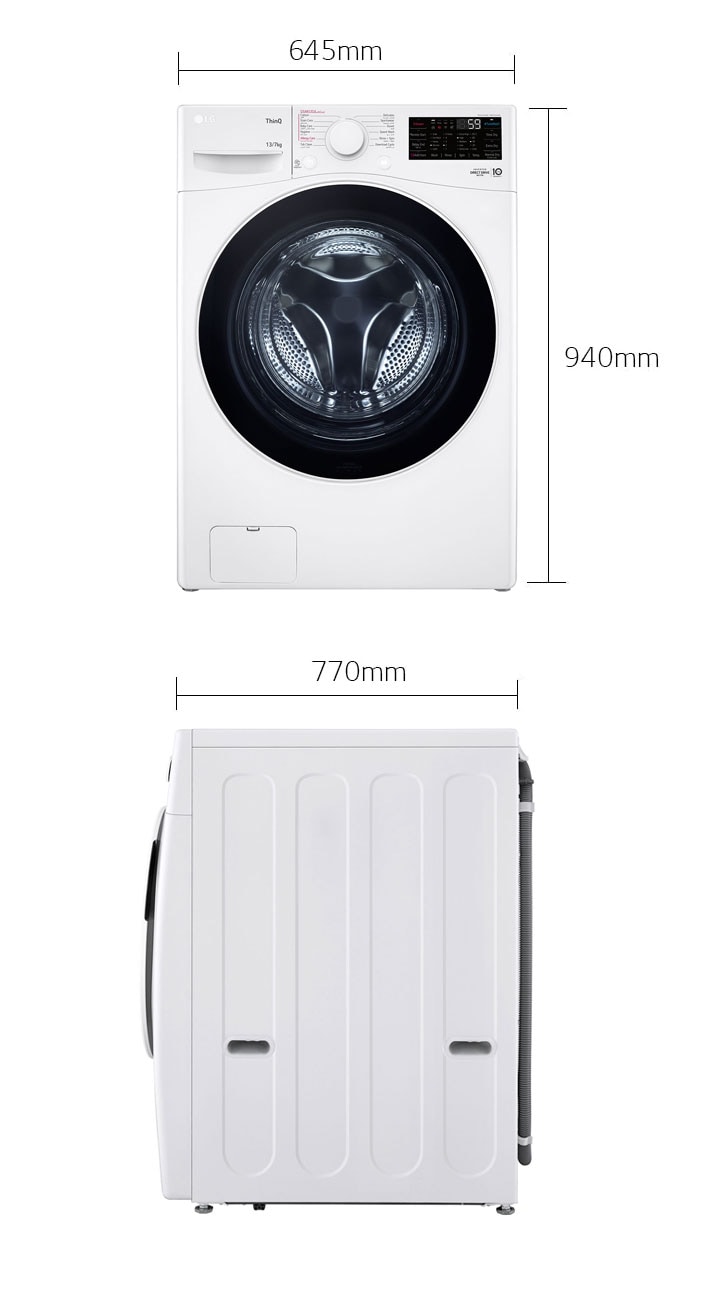 LG WS1308WHT Washing Machine Powerful Efficient | Saudi LG & SA - 