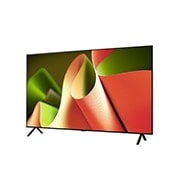 Slightly-angled left-facing side view of LG OLED TV, OLED B4