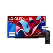 Front view with LG OLED evo TV