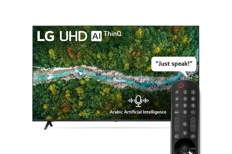 LG 4K UHD 50 Inch 77 series, Quad Core Processor, Active HDR, Cinema Screen, Magic Remote & Arabic AI, 50UP7750PVB