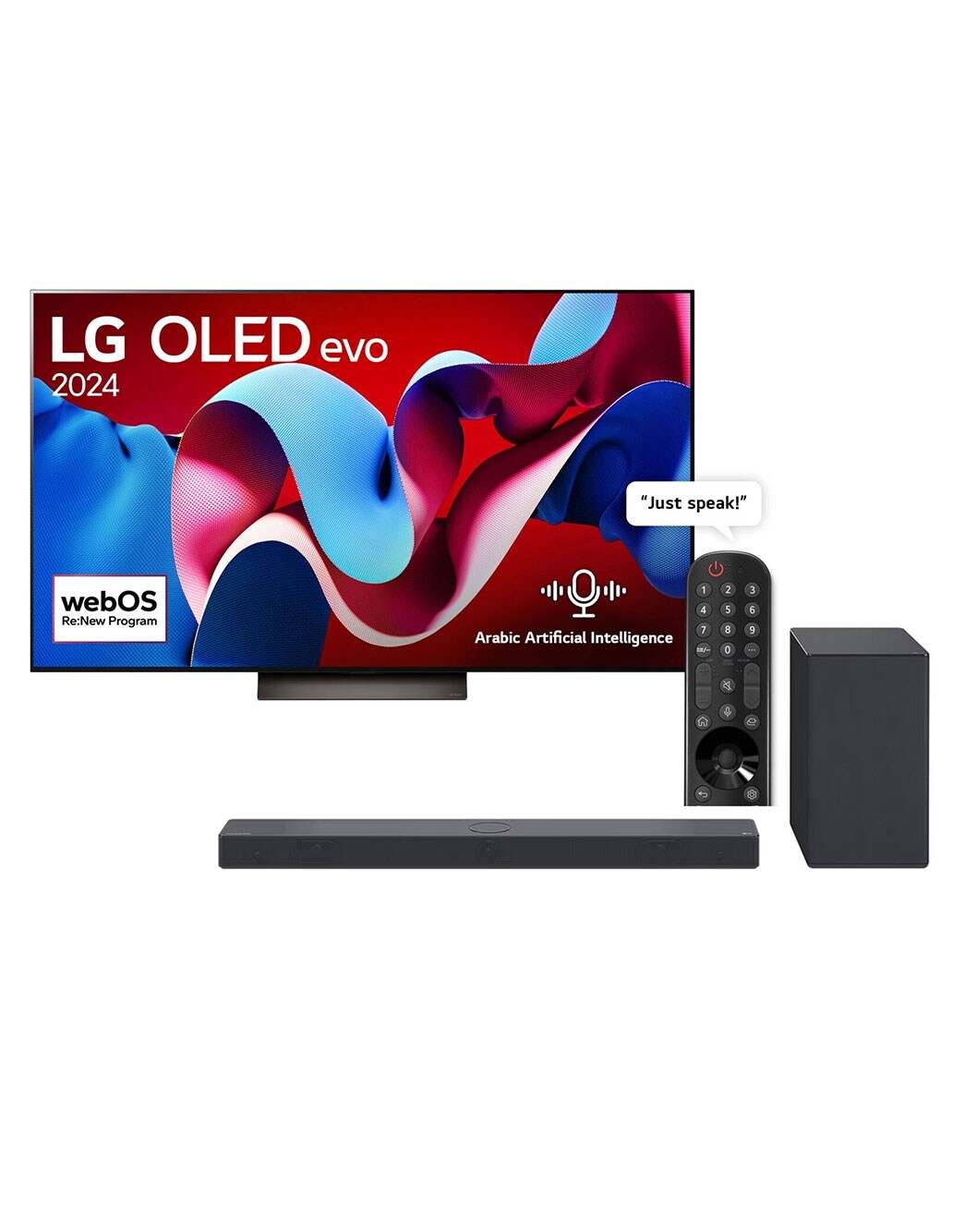 65 Inch LG OLED evo C4 4K Smart TV AI Magic remote Dolby Vision webOS24 ...