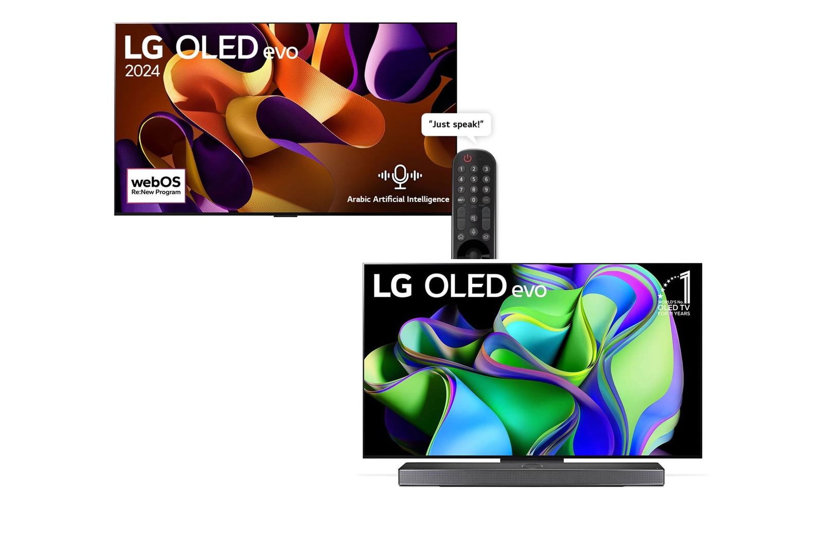 97 Inch LG OLED evo G4 4K Smart TV OLED97G4 + LG OLED evo C3 55 