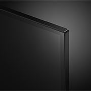 Close-up of the top edge of LG UHD TV, UT