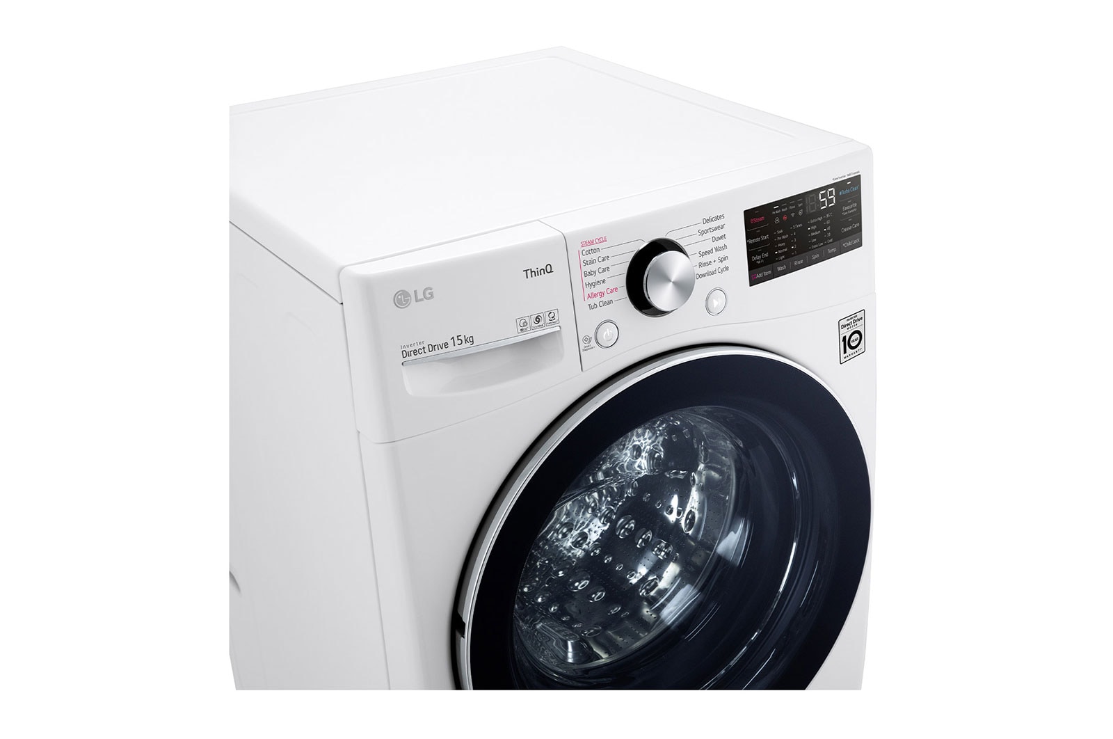 LG 15 KG Washing Machine with AI DD™ , WF1510WHT