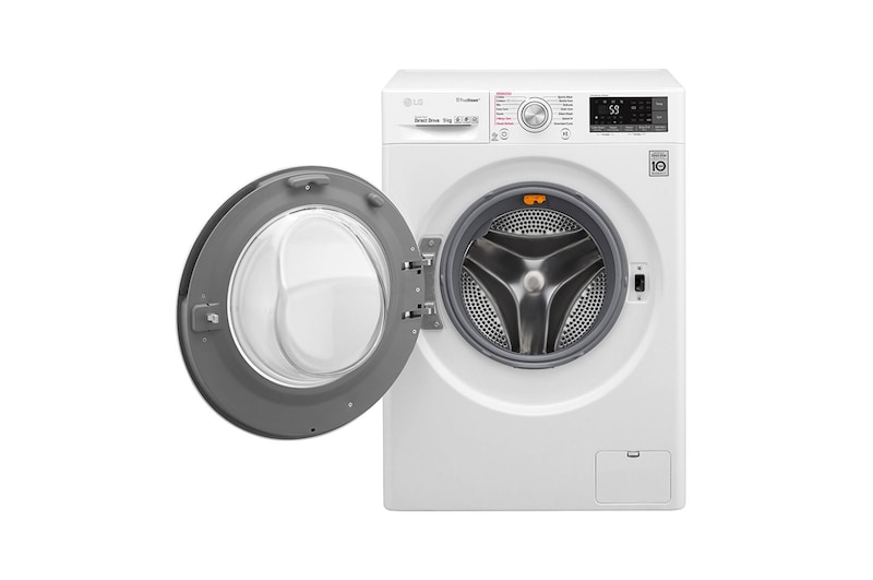 LG 9kg Front load washing machine , Steam , Smart ThinQ (Wi –Fi), WFS0914WH