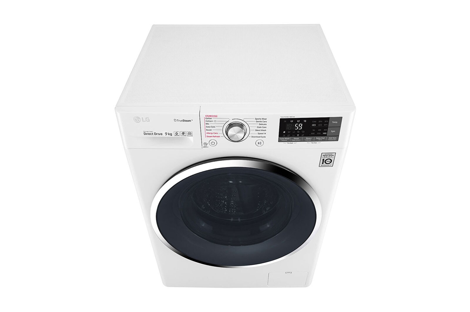 LG 9kg Front load washing machine, White Color, TurboWash™, SmartThinQ (Wi-Fi) , WFS0914WHN
