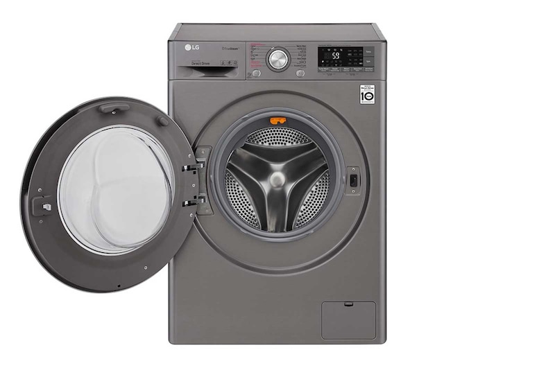 LG 10.5kg Front load washing machine, Silver Color, TurboWash™, SmartThinQ (wi-fi) , WFS1114XMN