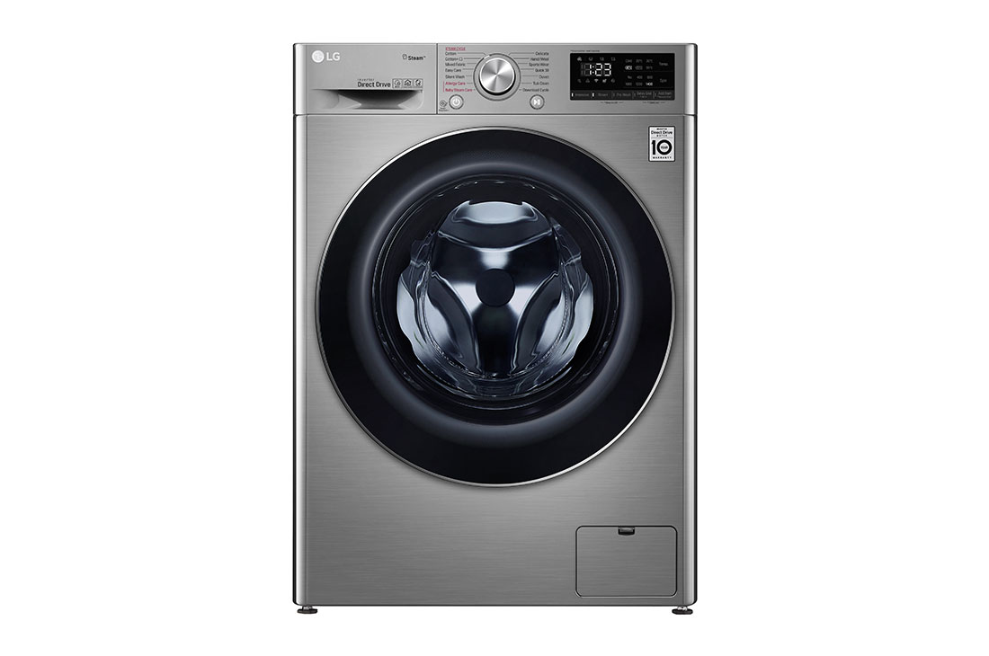 LG 8 kg Front load washing machine with AI DD™ (Intelligent Care with 18% More Fabric Protection) , VCM colour ,Bigger capacity in same size,SmartThinQ™ (Wi-Fi), Tempered Glass Door,Stainless Lifter., WFV0812XM