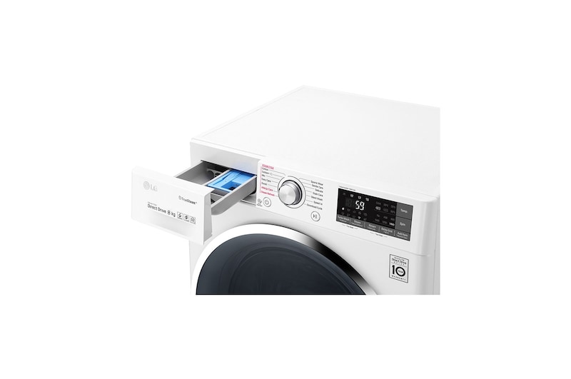 LG 8kg Washer with 5kg Dryer Front load washing machine , Steam , Smart ThinQ (Wi –Fi), WSC0805WH