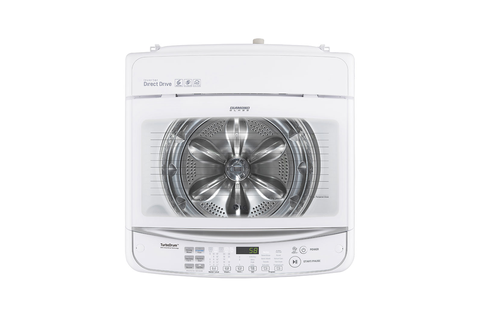 LG 11 Kg Top Load washing Machine, White Colour, TurboWash3D™, Steam, Tub Clean,  Full Stainless Steel Tub, ThinQ™, WTS11HHWK