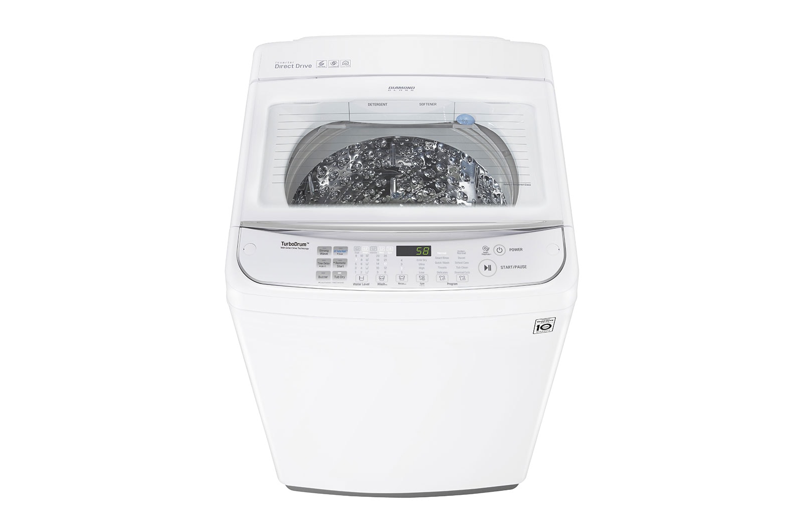 LG 11 Kg Top Load washing Machine, White Colour, TurboWash3D™, Steam, Tub Clean,  Full Stainless Steel Tub, ThinQ™, WTS11HHWK