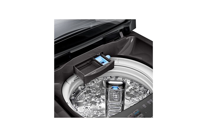 LG 16 Kg Top Load washing Machine, Middle Black Colour, TurboWash3D™, Steam, Tub Clean, Full Stainless Steel Tub, Pre-Wash+, ThinQ™, WTS16HHDK