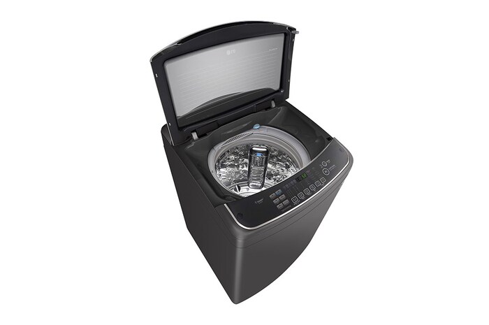 LG 16 Kg Top Load washing Machine, Middle Black Colour, TurboWash3D™, Steam, Tub Clean, Full Stainless Steel Tub, Pre-Wash+, ThinQ™, WTS16HHDK