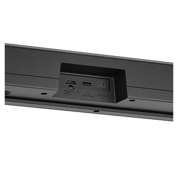 Angled view of LG Soundbar S45TR's back