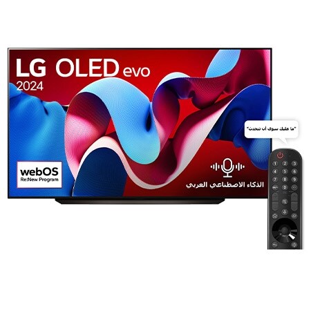 Front view with LG OLED evo TV