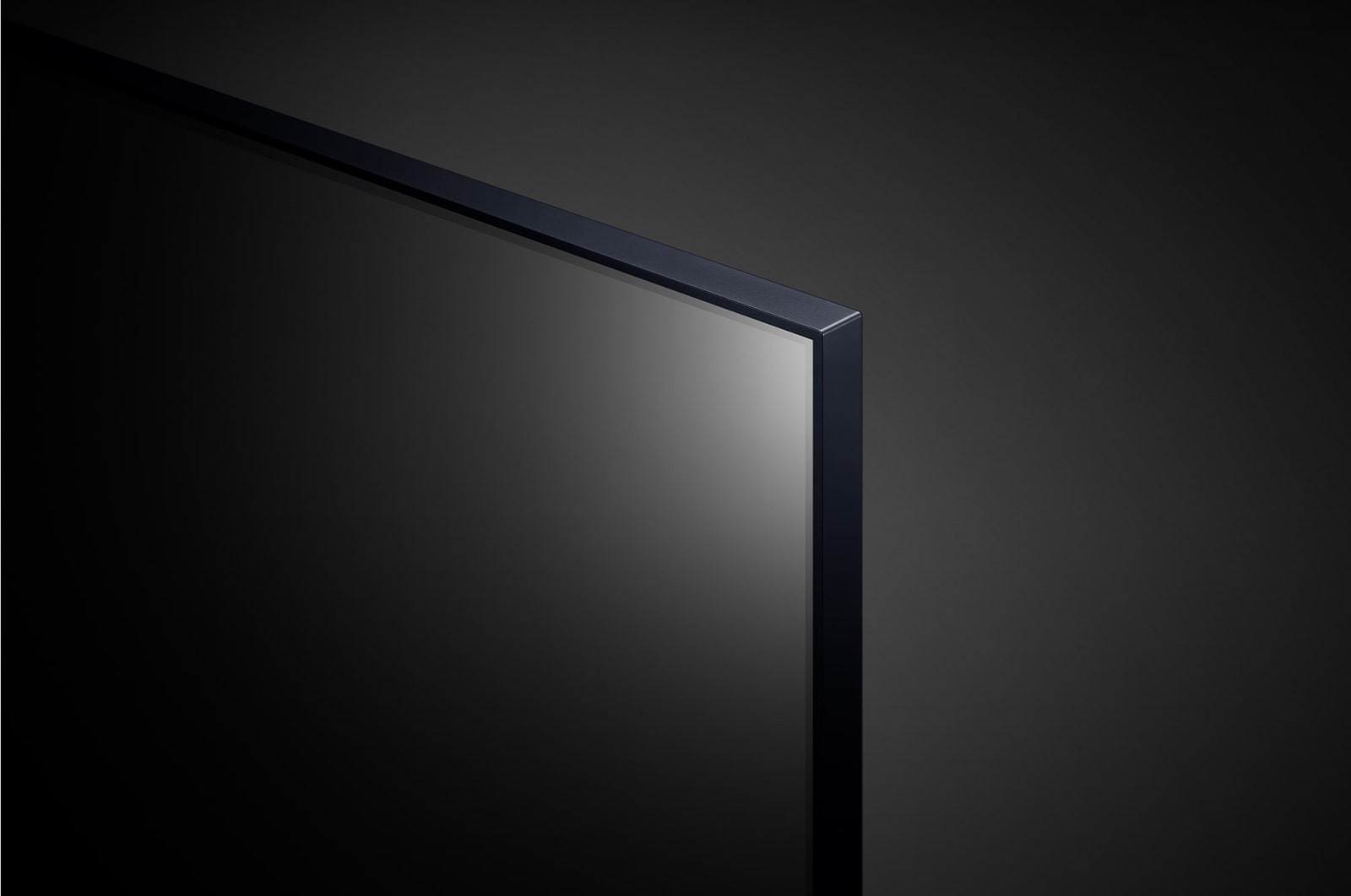 Close-up of the top edge of LG UHD TV, UT80