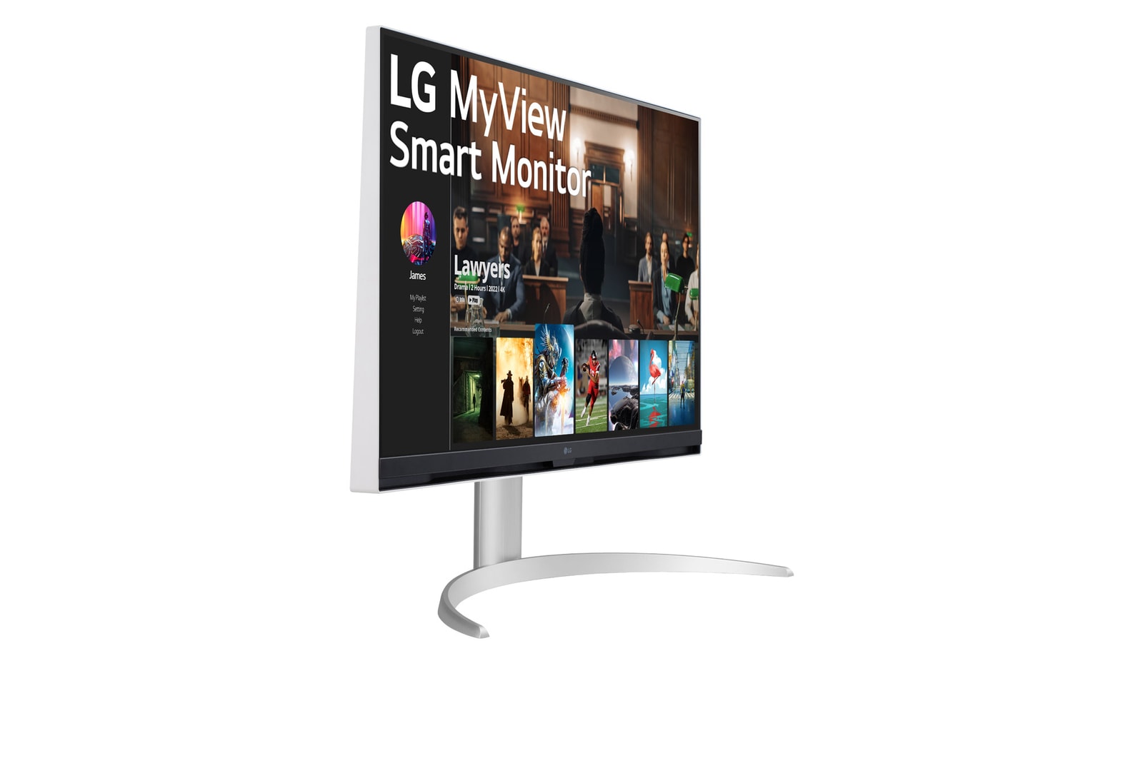 LG 32" 4K UHD Smart Monitor with webOS, 32SQ730S-W