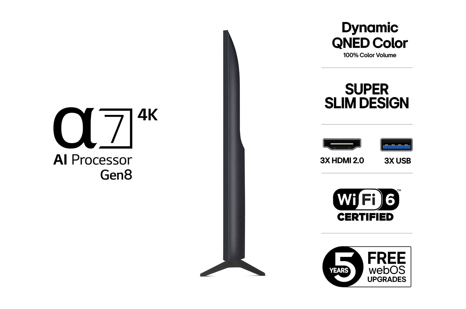 43-tums LG QNED AI QNED7E 4K Smart TV 2025