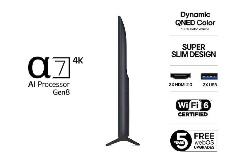 43-tums LG QNED AI QNED7E 4K Smart TV 2025