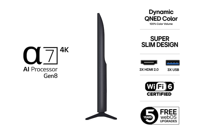 50-tums LG QNED AI QNED7E 4K Smart TV 2025