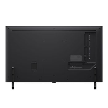 Left-facing side view of LG QNED80 TV