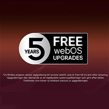 LG AI Magic Remote med AI-knappen markerad. Runt den visas de olika funktionerna som en användare kan komma åt från knappen. AI Voice ID, AI Search, AI Chatbot, AI Concierge, AI Picture Wizard, AI Sound Wizard. Texten förklarar att LG AI Magic Remote kompletterar din AI-upplevelse med en dedikerad AI-knapp och kan användas som en virtuell mus. Peka och klicka.