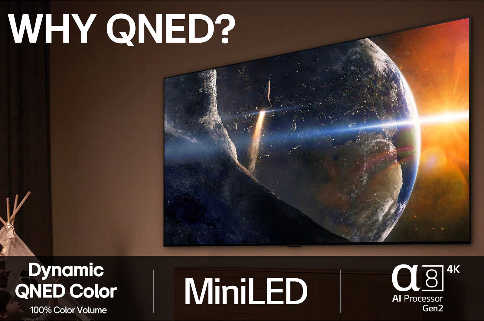 55-tums LG QNED evo AI QNED85 4k Smart TV 2025