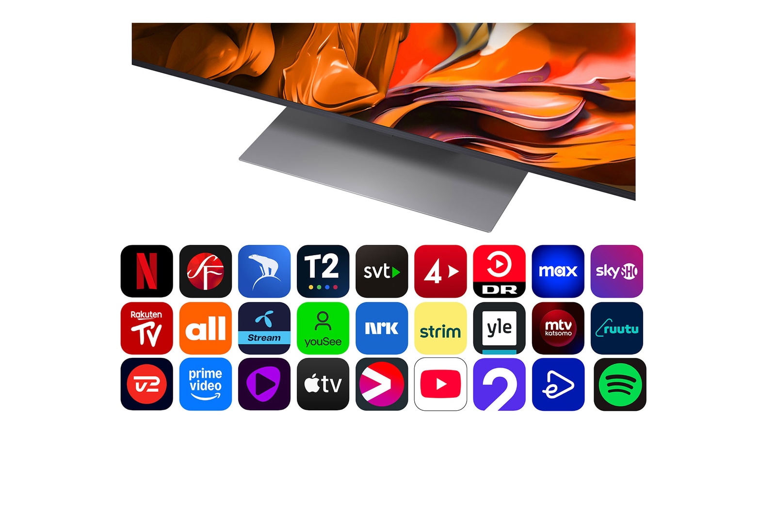 Left-facing side view of LG QNED evo QNED85 TV