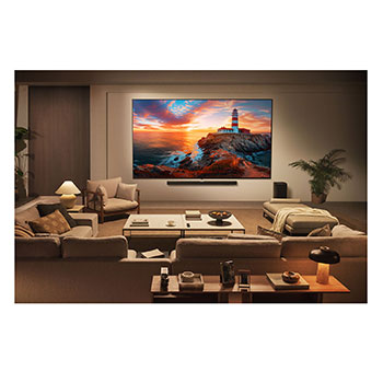 rear view of LG QNED evo QNED85 TV