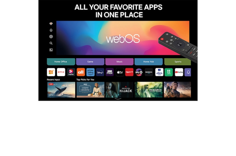 15 degree right view of LG QNED evo QNED85 TV