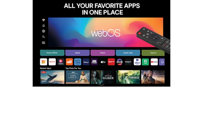 LG 65 tums LG QNED MiniLED AI QNED87 4k Smart TV 2025, 65QNED87A6B