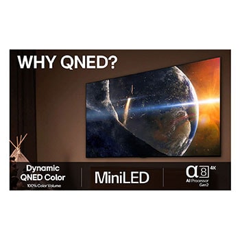 LG 65 tums LG QNED MiniLED AI QNED87 4k Smart TV 2025, 65QNED87A6B