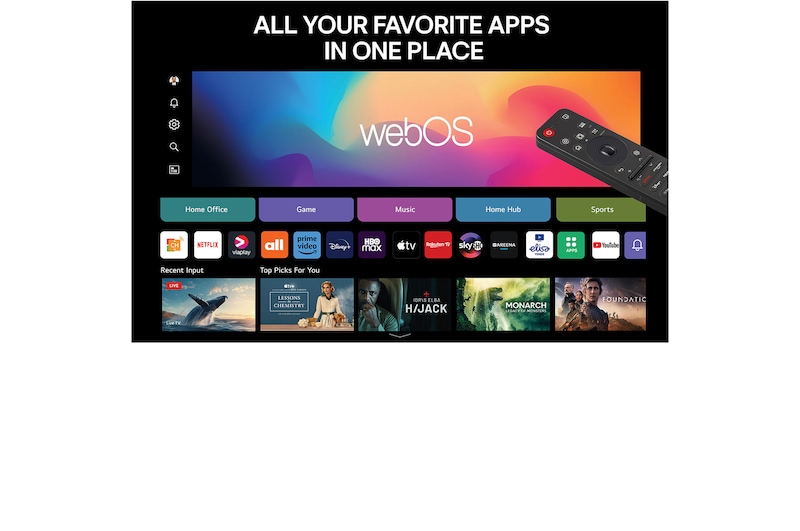 LG 75 tums LG QNED MiniLED AI QNED87 4k Smart TV 2025, 75QNED87A6B