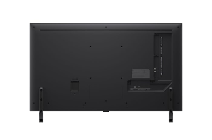 Vy bakifrån av LG QNED80 TV