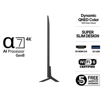 LG 75" QNED AI QNED8E 4K Smart TV 2025, 75QNED8EA6B