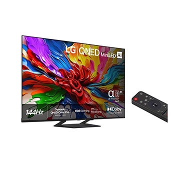 Vy bakifrån av LG QNED evo QNED93 TV.