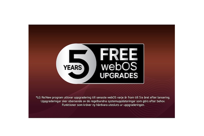 Vid utsikt över ett lyxigt vardagsrum i dämpade jordfärger. På väggen syns en LG OLED AI B5 4K Smart TV med ett konstverk på skärmen. En LG Soundbar är monterad under den.