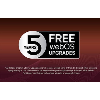 På en LG OLED TV-skärm visas startsidan för webOS 25, fylld med appar och underhållningsinnehåll. Bredvid TV:n visas LG AI Magic Remote, AI-knappen är markerad som om den aktiverats av användarens röst. En pratbubbla visas bredvid den och byter till Mitt konto. En kort text förklarar hur användare nu kan synkronisera sin röst med sin personliga profil för enklare navigering och personanpassade rek